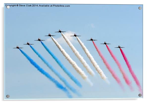  Red Arrows - Big Battle Arrival Acrylic by Steve H Clark