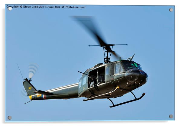  Bell UH-1 Iroquois Helicopter - (Huey) Acrylic by Steve H Clark