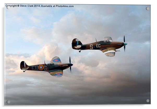  Supermarine Spitfire and Hawker Hurricane Acrylic by Steve H Clark