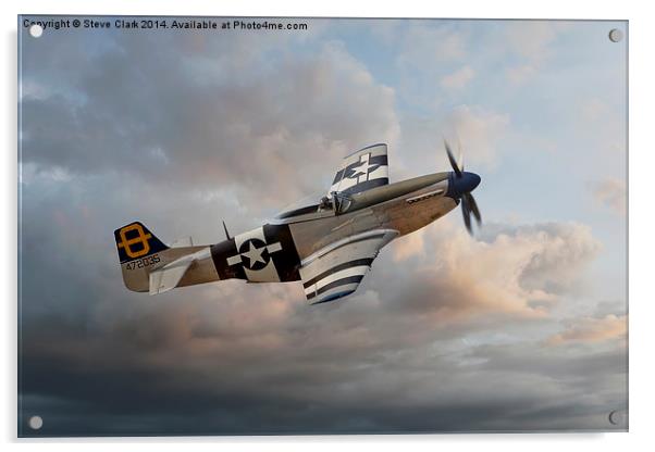  Jumpin Jacques - P51 Mustang Acrylic by Steve H Clark