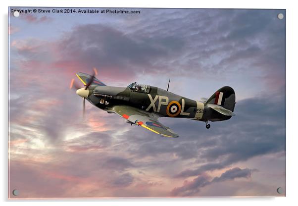  Hawker Hurricane - Evening Sortie Acrylic by Steve H Clark