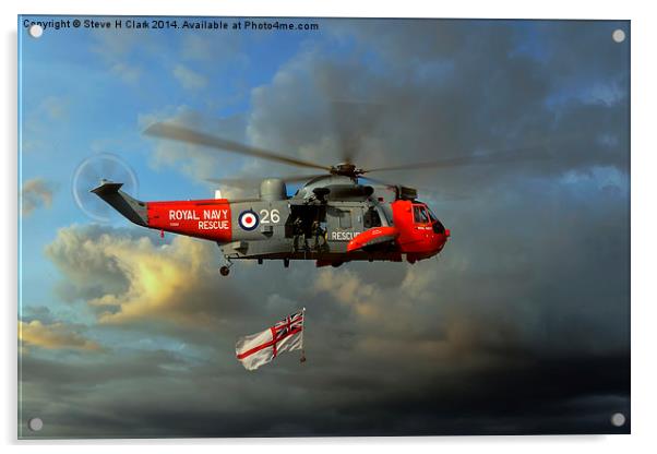  Royal Navy Search and Rescue (End of an Era) Acrylic by Steve H Clark