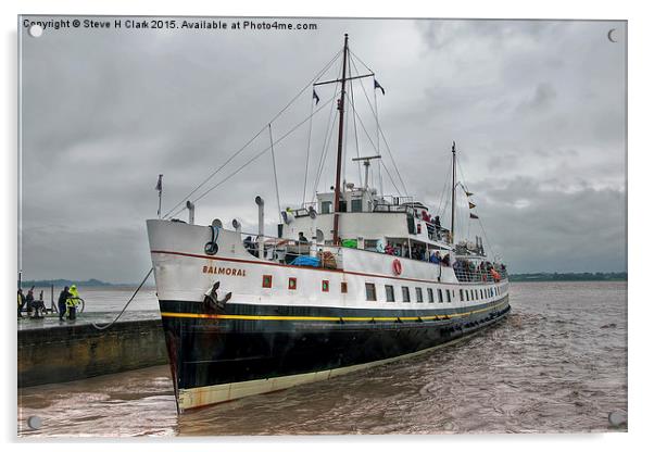  MV Balmoral Leaving Lydney Harbour Acrylic by Steve H Clark