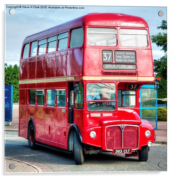 London Transport Routemaster Bus Acrylic by Steve H Clark