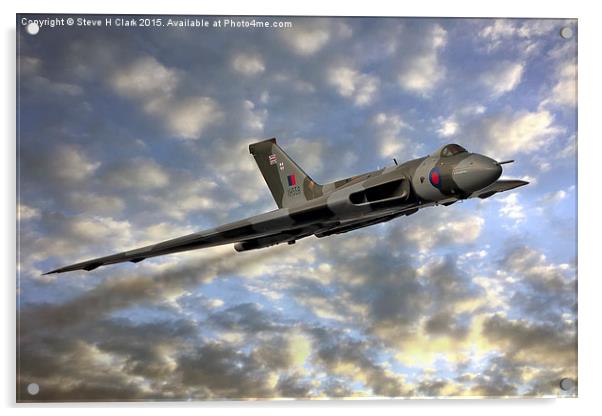 The Sun Sets on XH558 Acrylic by Steve H Clark