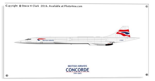 British Airways Concorde 1997-2003 Acrylic by Steve H Clark