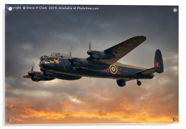 Avro Lancaster Acrylic by Steve H Clark