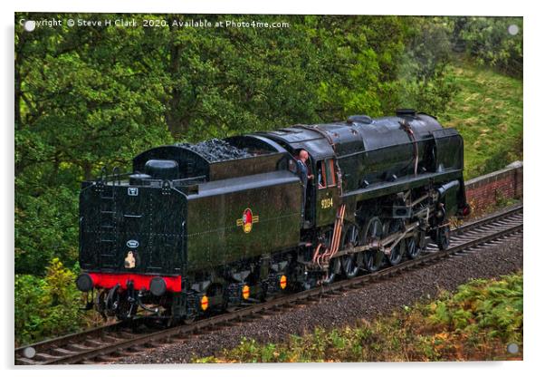 British Railways 9F 92134 Acrylic by Steve H Clark