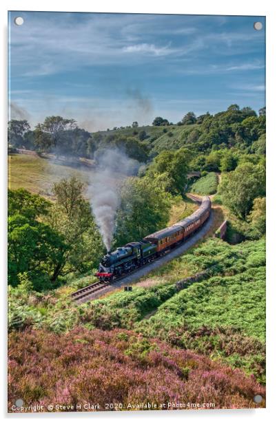 The North Yorkshire Moors Railway Acrylic by Steve H Clark