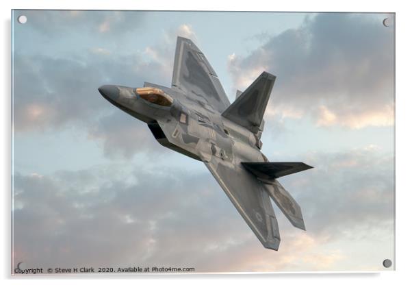 F-22 Raptor Acrylic by Steve H Clark