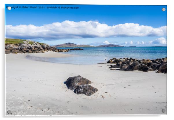 East Kilbride Beach on South Uist in the Outer Hebrides Acrylic by Peter Stuart