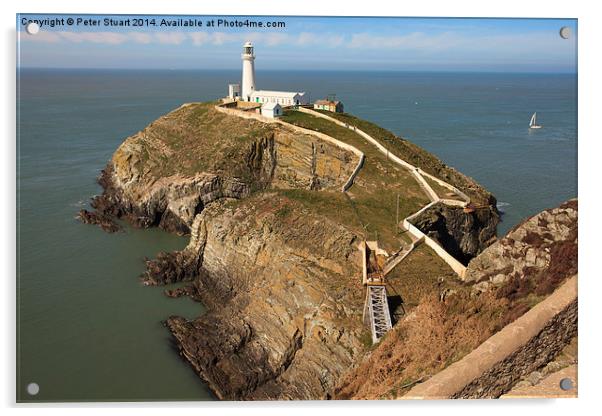  South Stack Lighthouse Acrylic by Peter Stuart