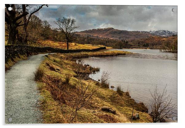  Rydal Water Acrylic by Peter Stuart