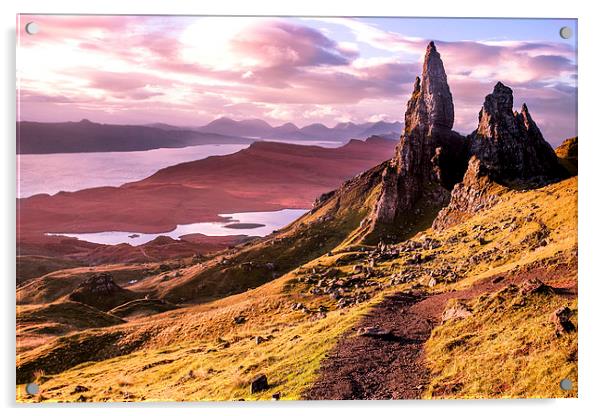  The Old Man of Storr, Skye Acrylic by Peter Stuart