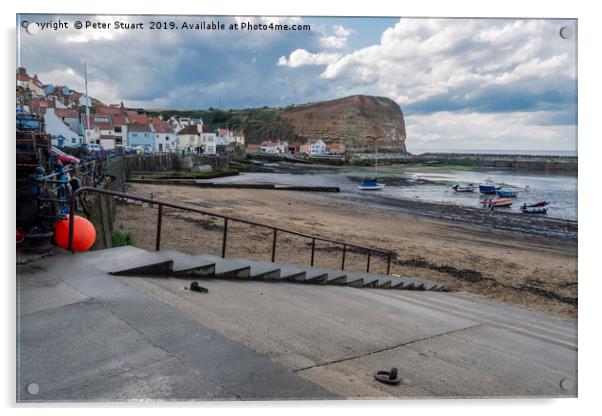 Staithes North Yorkshire Acrylic by Peter Stuart