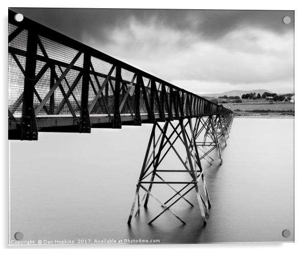 The bridge at Llyn Trawsfynydd Acrylic by Dan Hopkins