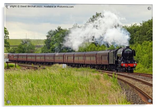 60103 Flying Scotsman approaching Hellifield. Acrylic by David Birchall