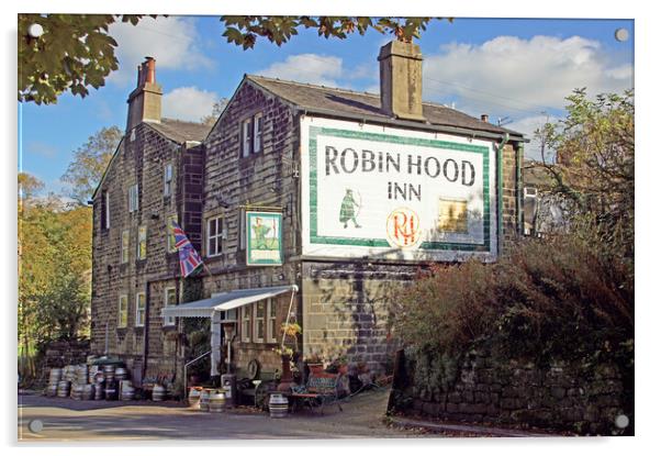 Robin Hood Inn, Cragg Vale, West Yorkshire. Acrylic by David Birchall