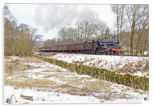 Steam locomotive 45690 Leander Acrylic by David Birchall