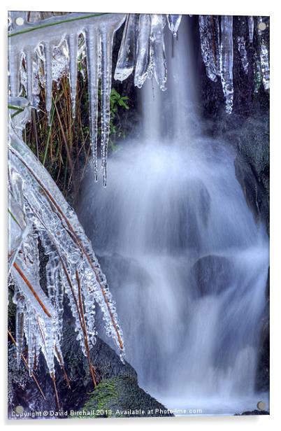 Waterfall and Ice Acrylic by David Birchall