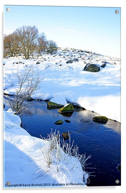 Winter Blue Ice Acrylic by David Birchall