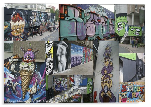 Graffiti Art Compilation Acrylic by David Birchall