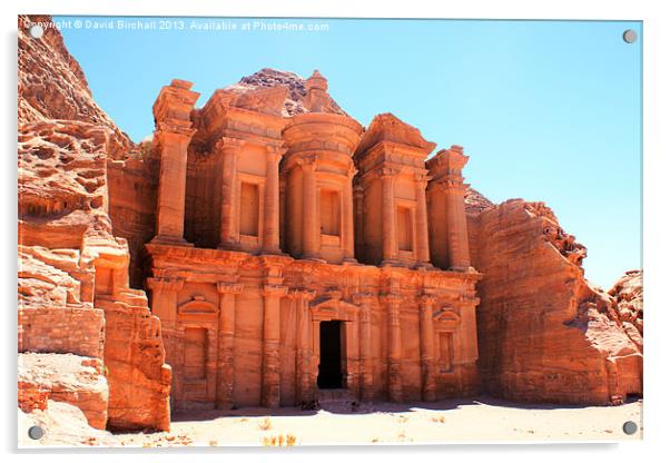 The High Temple, Petra, Jordan. Acrylic by David Birchall