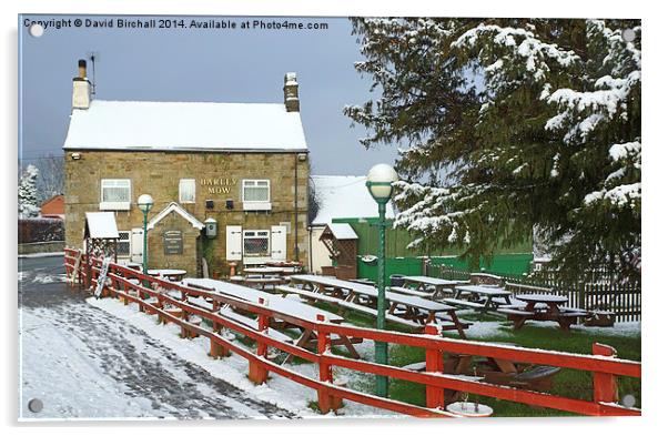 Barley Mow pub at Wingerworth, Chesterfield. Acrylic by David Birchall