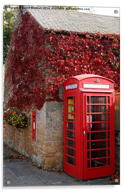 Red Telephone Box in Nottinghamshire Acrylic by David Birchall