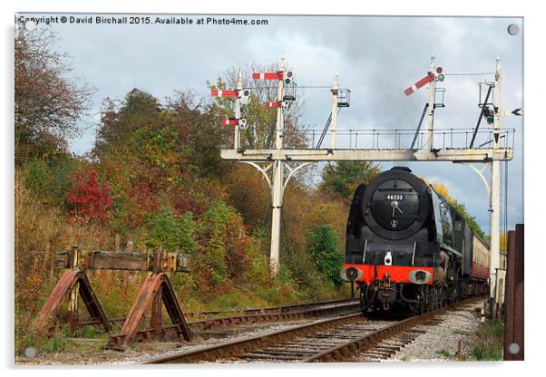  Steam locomotive 46233 Duchess Of Sutheralnd. Acrylic by David Birchall