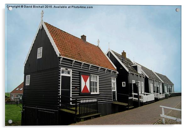  Wooden Houses In Marken Acrylic by David Birchall