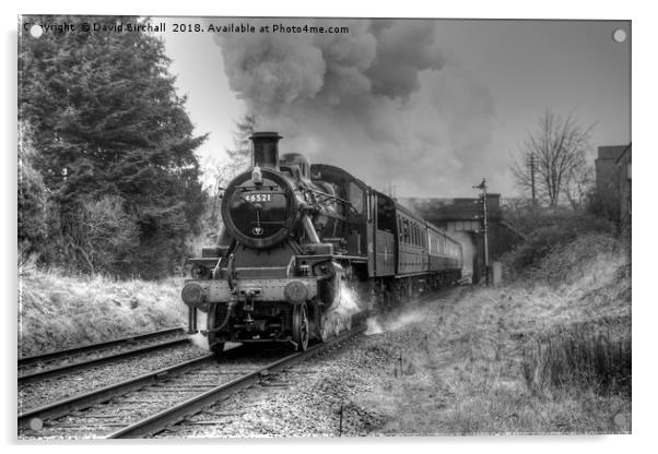 Branch line nostalgia with locomotive 46521. Acrylic by David Birchall