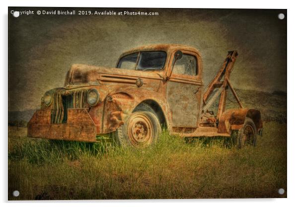 Abandoned Breakdown Truck   Acrylic by David Birchall