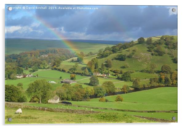 Yorkshire Dales Rainbow Acrylic by David Birchall