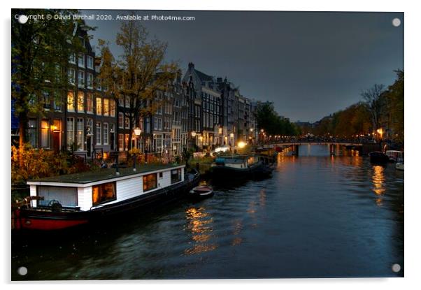 Amsterdam Evening. Acrylic by David Birchall