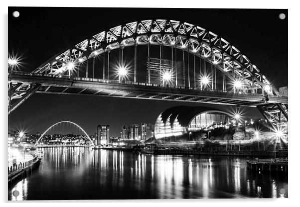  Mono Newcastle Gateshead Quayside Acrylic by Helen Holmes