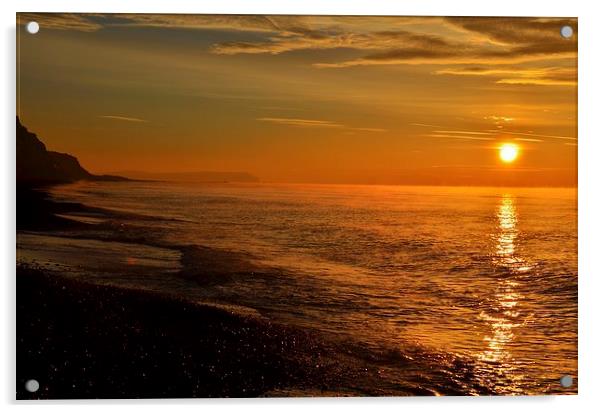 Dorset Sunrise Acrylic by Alan Sutton