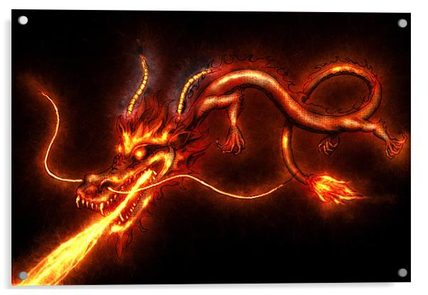 Dragon San Acrylic by Rock Weasel Designs
