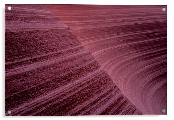 Sandstone Lines Acrylic by Edgars Erglis