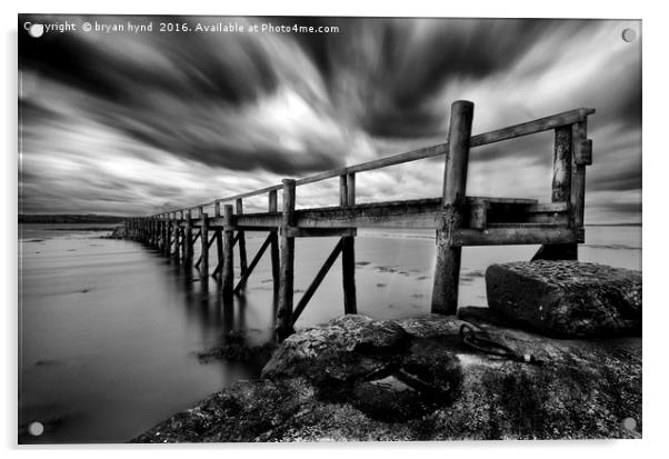 Historic Pier at Culross Acrylic by bryan hynd