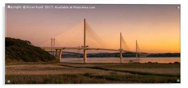The Queensferry Crossing Acrylic by bryan hynd