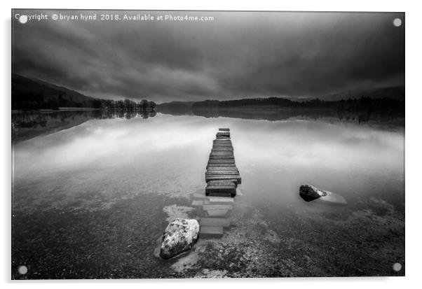 Loch Ard Landscape Acrylic by bryan hynd