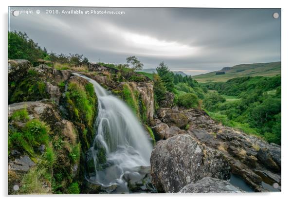 Fintry Falls Acrylic by bryan hynd