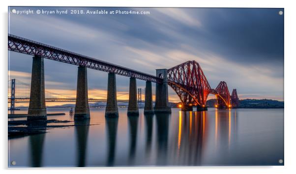 Rail Bridge Panorama Acrylic by bryan hynd