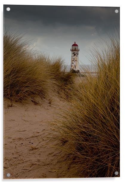 Talacre Beach Lighthouse Acrylic by Steve Jackson