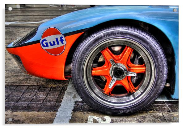 Ford GT wheel Acrylic by Perry Johnson
