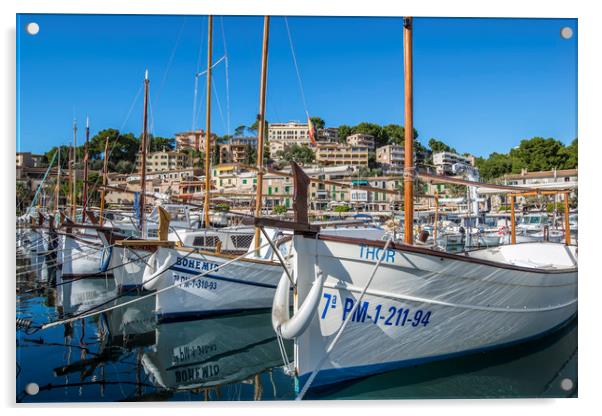 Port de Soller, Mallorca Acrylic by Perry Johnson