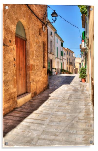 Alcudia old town Acrylic by Perry Johnson