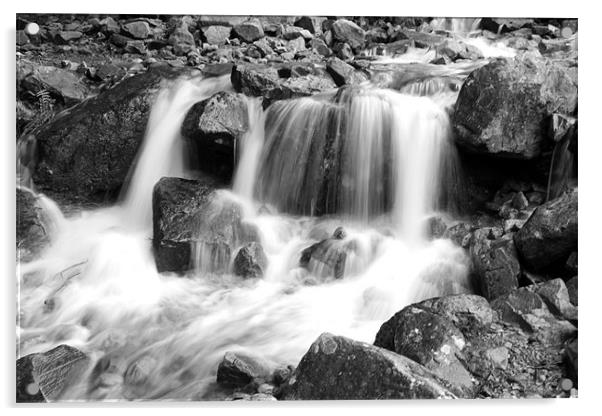 Waterfall near Buttermere Acrylic by Chris Chambers