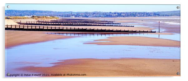 Dawlish Warren Beach Acrylic by Peter F Hunt